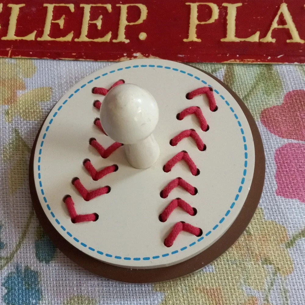 Baseball Decor: Tin Sign, Coat Hook